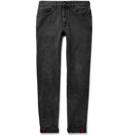 denim jeans gucci washed slim