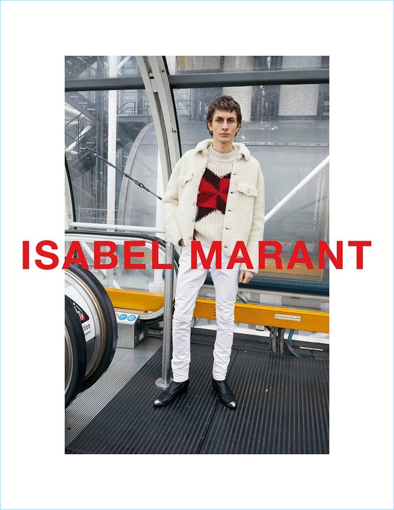 Henry Kitcher stars in Isabel Marant's fall-winter 2018 campaign.