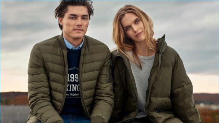 Models Isaac Weber and Mirte Maas come together for Lexington's fall-winter 2018 campaign.