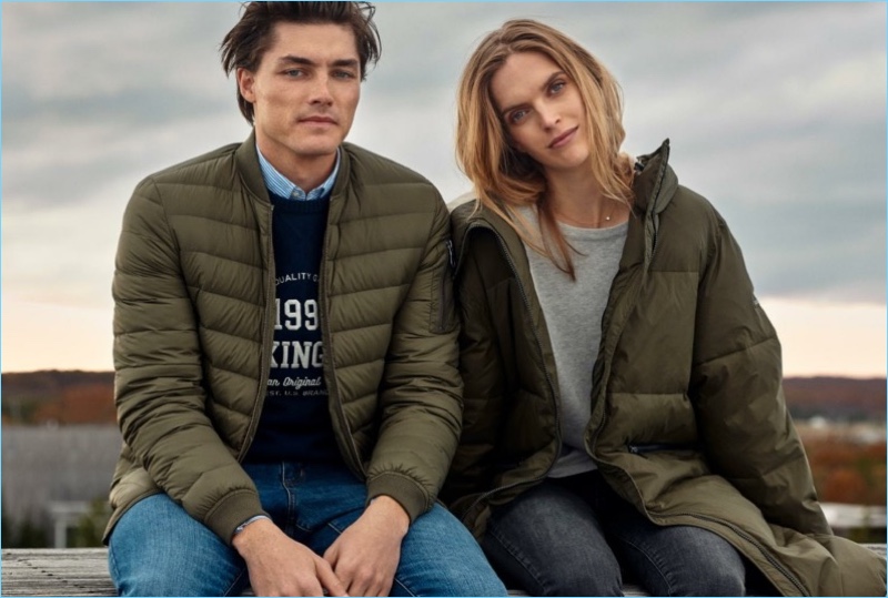 Models Isaac Weber and Mirte Maas come together for Lexington's fall-winter 2018 campaign.