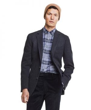 Made in USA Black Label Sutton Unconstructed Herringbone Sportcoat in Charcoal Made in USA Black Label Sutton Unconstructed Herringbone Sportcoat in Charcoal