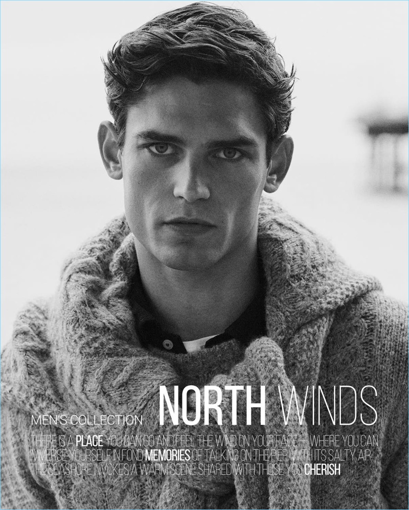 Arthur Gosse stars in a fall-winter 2018 editorial for Massimo Dutti.