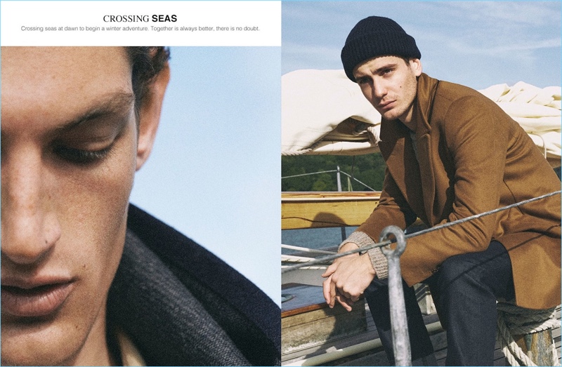 Aaron Shandel and Ben Allen don nautical-insprired styles from Massimo Dutti.