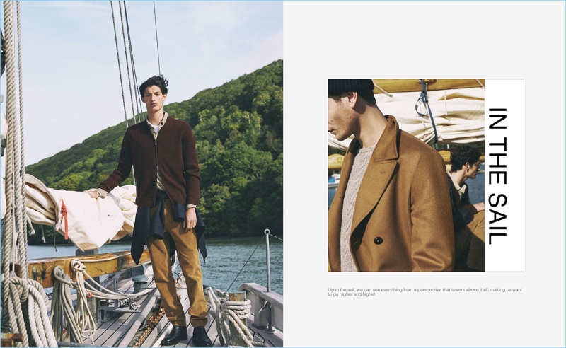 Embracing autumnal hues, Aaron Shandel and Ben Allen wear Massimo Dutti. » Highlands: Aaron Shandel, Ben Allen, David Alexander Flinn, & Arthur Gosse for Massimo Dutti Embracing autumnal hues, Aaron Shandel and Ben Allen wear Massimo Dutti.