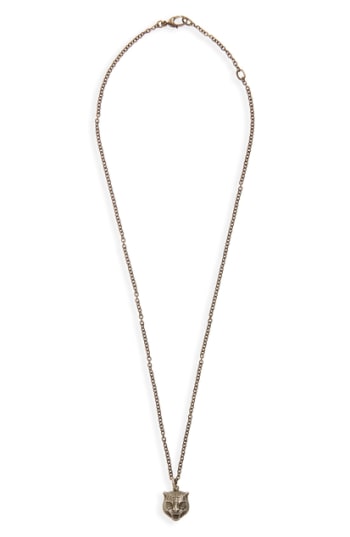 gucci feline pendant