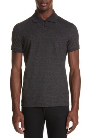 Men's Saint Laurent Melange Polo Men's Saint Laurent Melange Polo
