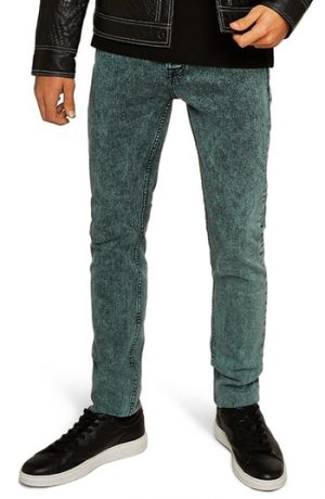 Men's Topman Acid Wash Stretch Skinny Jeans, Size 30 34 - Grey Men's Topman Acid Wash Stretch Skinny Jeans, Size 30 34 - Grey