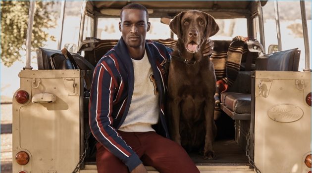Mr Porter Celebrates Ralph Lauren 50th Anniversary with Exclusive Collection Corey Baptiste models a look from Mr Porter's exclusive POLO Ralph Lauren capsule collection.