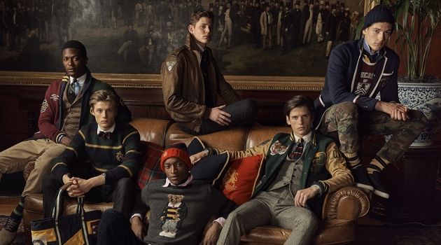 POLO Ralph Lauren Goes Collegiate for Fall '18 Campaign Hamid Onifade, Hugh Laughton-Scott, Oliver Kumbi, Max Snippe, Nate Hill, and Jegor Venned star in POLO Ralph Lauren's fall-winter 2018 campaign.
