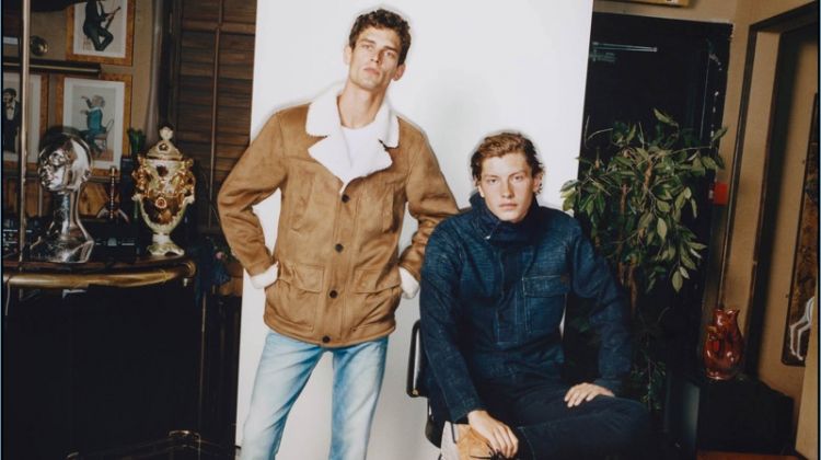 Models Arthur Gosse and Jelle Honing star in Pepe Jeans' fall-winter 2018 campaign.