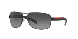 Prada Linea Rossa Black Rectangle Sunglasses - ps 54is Prada Linea Rossa Black Rectangle Sunglasses - ps 54is
