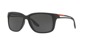 Prada Linea Rossa Ps 03ts 59 Black Matte Rectangle Sunglasses Prada Linea Rossa Ps 03ts 59 Black Matte Rectangle Sunglasses