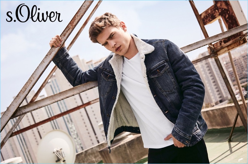 Bo Develius fronts Q/S designed by s.Oliver's fall-winter 2018 campaign.