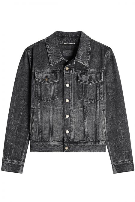 Saint Laurent Denim Jacket with Embroidered Reverse | The Fashionisto