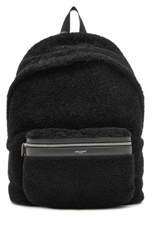Saint Laurent Leather and Shearling Backpack Saint Laurent Leather and Shearling Backpack
