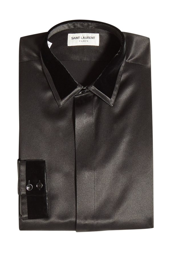 saint laurent silk shirt men's