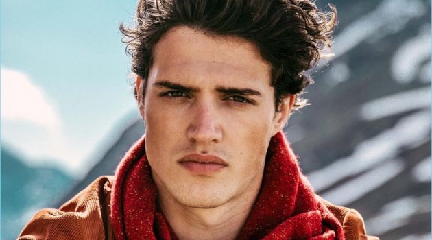 The Height of Autumn: Benjamin Reynier Embraces Mountain Style for Scotch & Soda Benjamin Reynier stars in Scotch & Soda's fall-winter 2018 campaign.