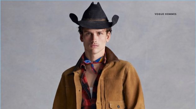 Simon Nessman Dons Ralph Lauren for Vogue Hommes Paris Simon Nessman Dons Ralph Lauren for Vogue Hommes Paris