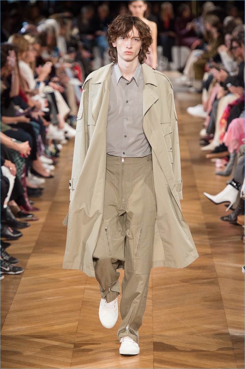 Benno Bulang wears a look from Stella McCartney's spring-summer 2019 men's collection.