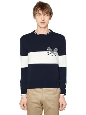 Striped Tennis Cashmere Knit Sweater Striped Tennis Cashmere Knit Sweater
