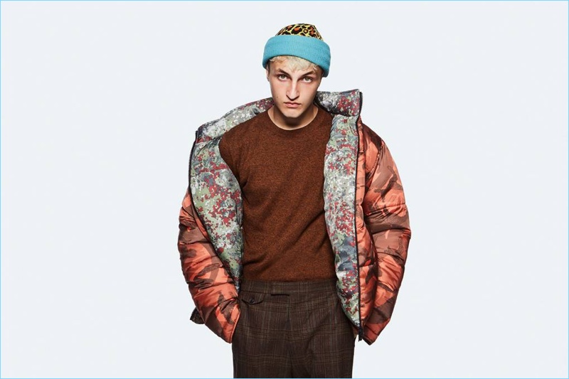 Front and center, Anwar Hadid appears in Topman's fall-winter 2018 campaign.