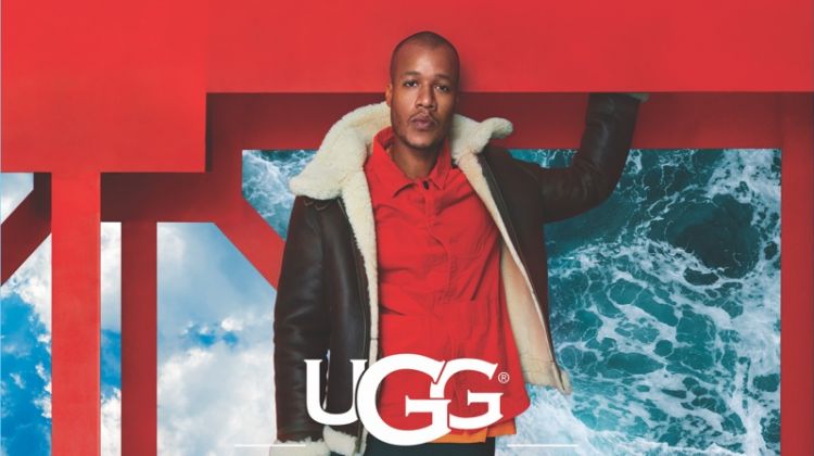 Designer Heron Preston sports UGG's Neumel boots for the brand's 40th anniversary campaign.