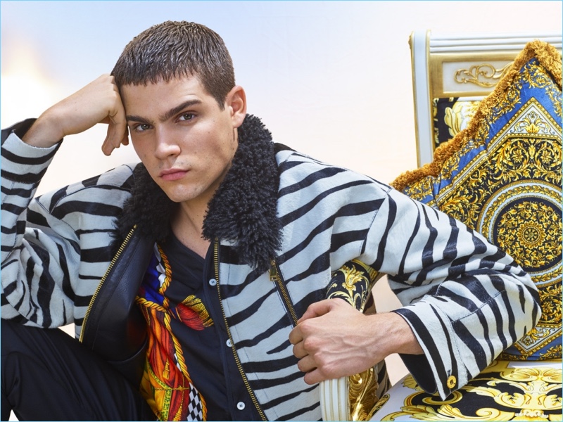 Federico Spinas wears Versace for GQ China.