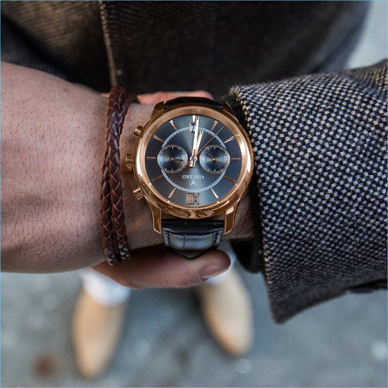 Vincero Rose Gold + Black The Bellwether Watch