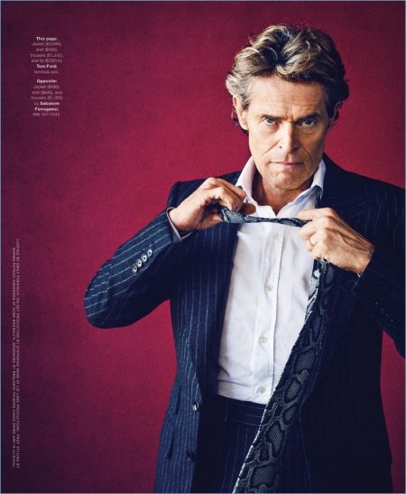 Willem Dafoe Dons Fall Style for Esquire The Big Black Book