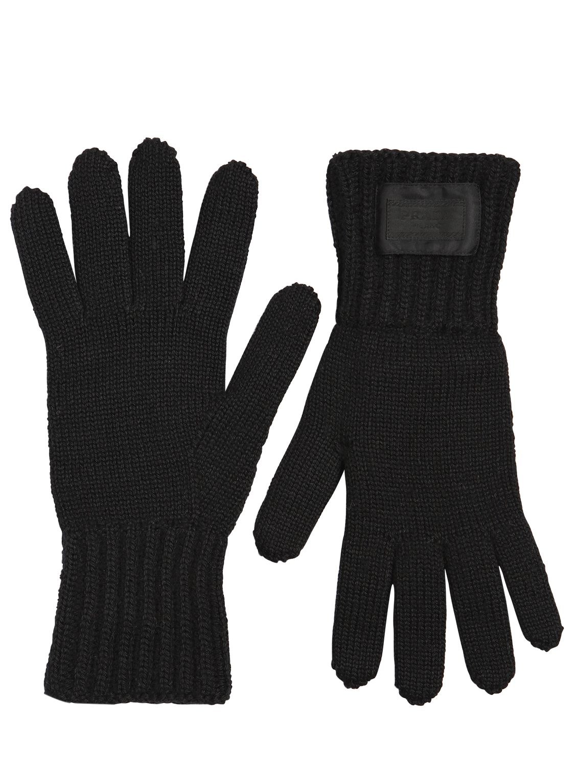 Wool Rib Knit Gloves | The Fashionisto