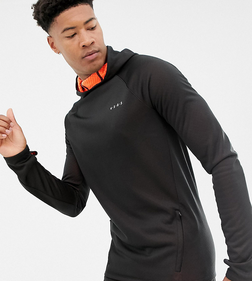 ASOS 4505 Tall hoodie with bonded inner fleece and thumbholes – Black ...