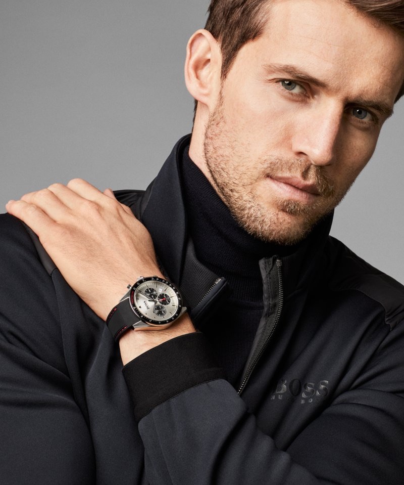 BOSS enlists Andrew Cooper as the star of its fall-winter 2018 watches campaign.