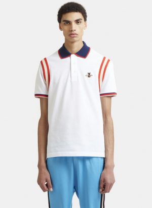Bee Embroidered Cotton Polo Shirt Bee Embroidered Cotton Polo Shirt