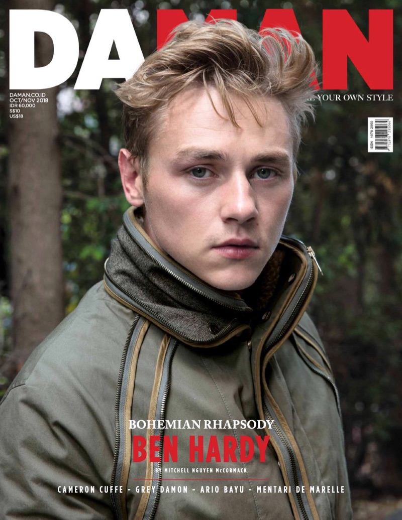 Ben Hardy covers the October/November 2018 issue of Da Man.