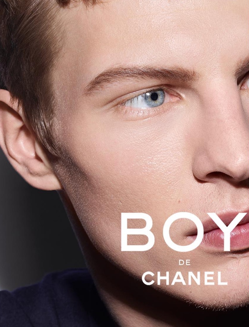 German model Tim Schuhmacher appears in the Boy De Chanel makeup campaign.