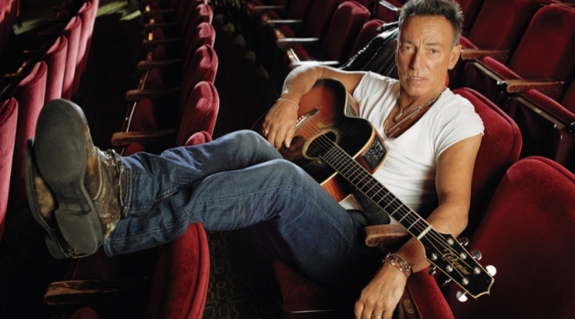 Bruce Springsteen Covers Esquire, Talks 'Springsteen on Broadway' Kicking his feet back, Bruce Springsteen sports an AllSaints t-shirt.