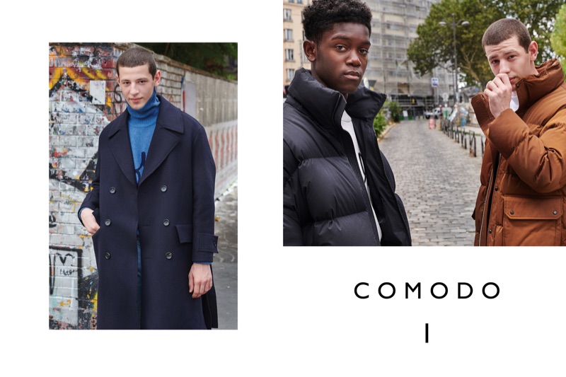 Anis Ayoub and Jonathan Botty appear in Comodo's fall-winter 2018 campaign.