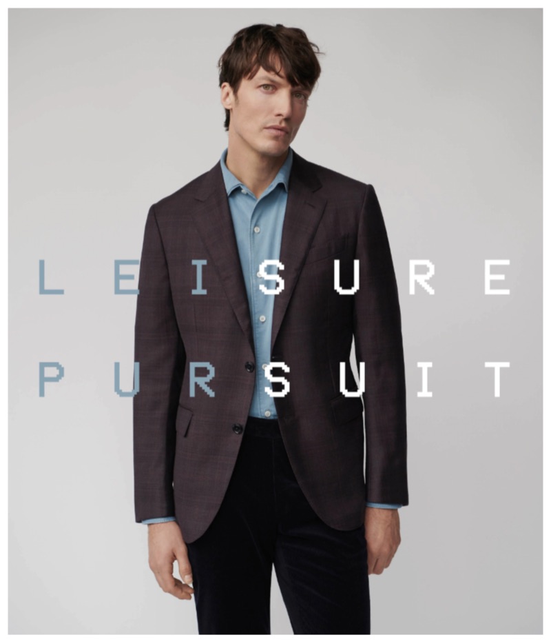 Michael Gandolfi stars in a new lookbook for Barneys New York. The top model wears all clothes Ermenegildo Zegna.