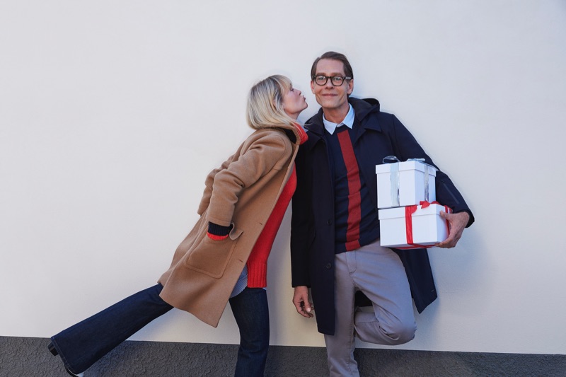 Jeanette Friis Madsen and Ingo Sliwinski appear in Esprit's holiday 2018 campaign.