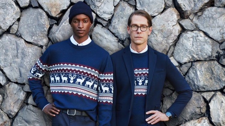 Oliver Kumbi and Ingo Sliwinski star in Esprit's holiday 2018 campaign.