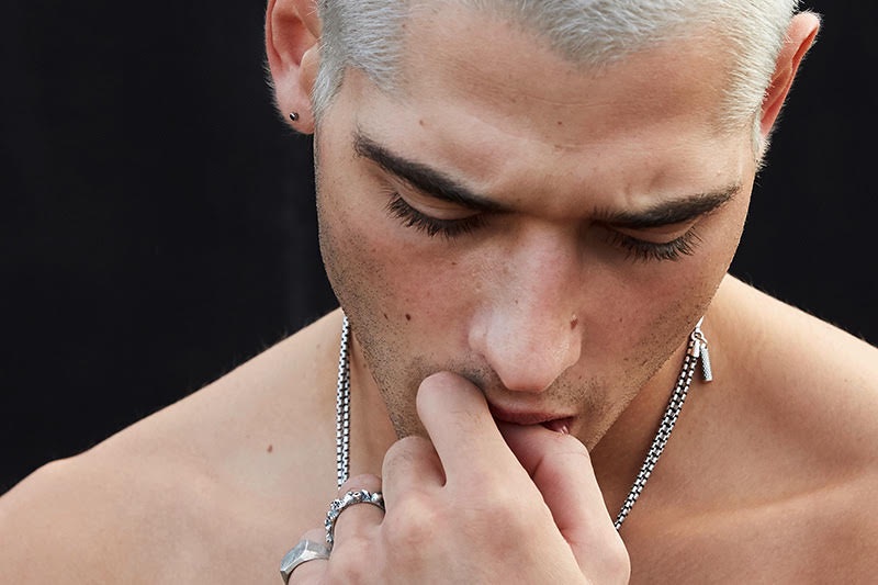 Clad in Ell Silver Milan jewelry, Evan Leff is photographed by Julie Nagel.