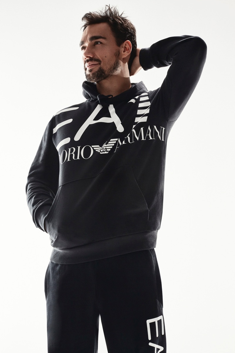 Italian tennis player Fabio Fognini fronts EA7's new campaign.