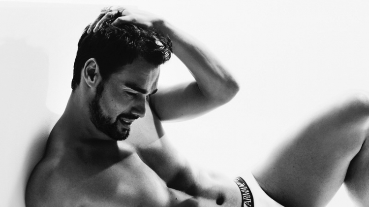 Fabio Fognini stars in Emporio Armani's latest underwear campaign.