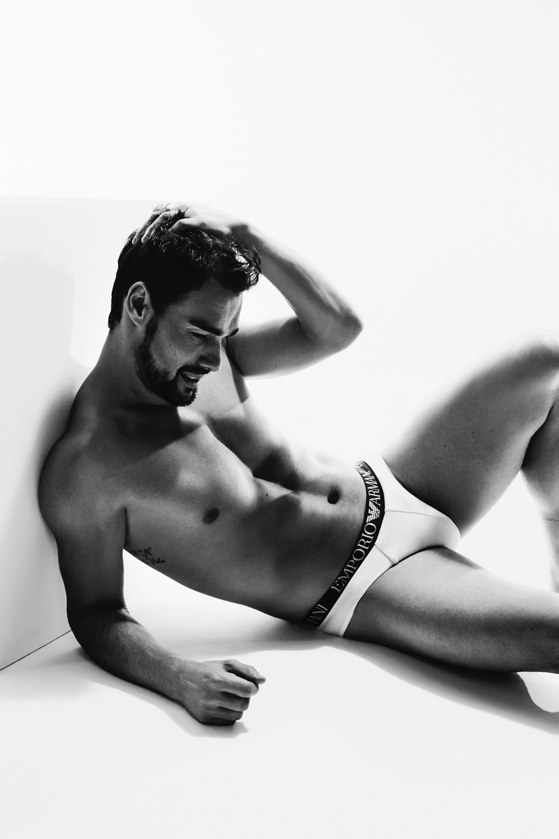 Fabio Fognini stars in Emporio Armani's latest underwear campaign.