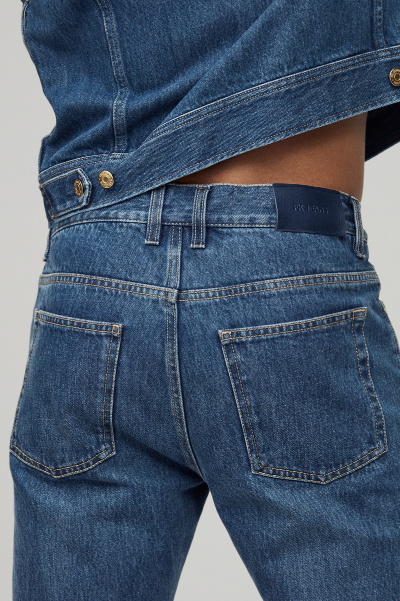 Styled by Columbine Smille, Raith Clarke wears FK Jeans denim.