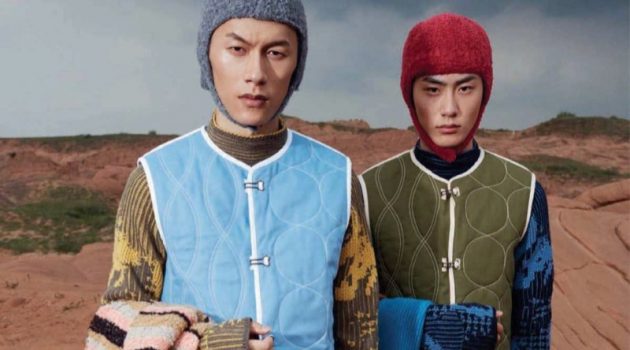 On the Cliff: Gong Guohao & Zhang Wenhui Get Active with GQ China On the Cliff: Gong Guohao & Zhang Wenhui Get Active with GQ China