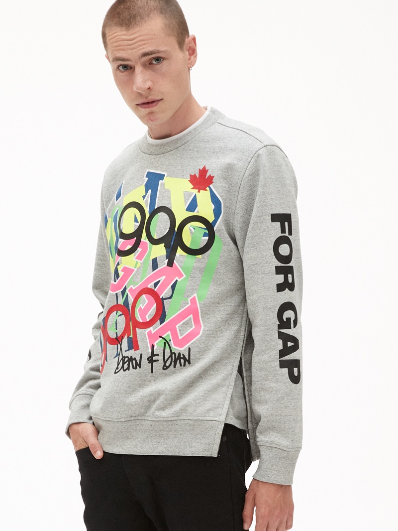 Gap + GQ Dsquared2 Crewneck Pullover Sweatshirt