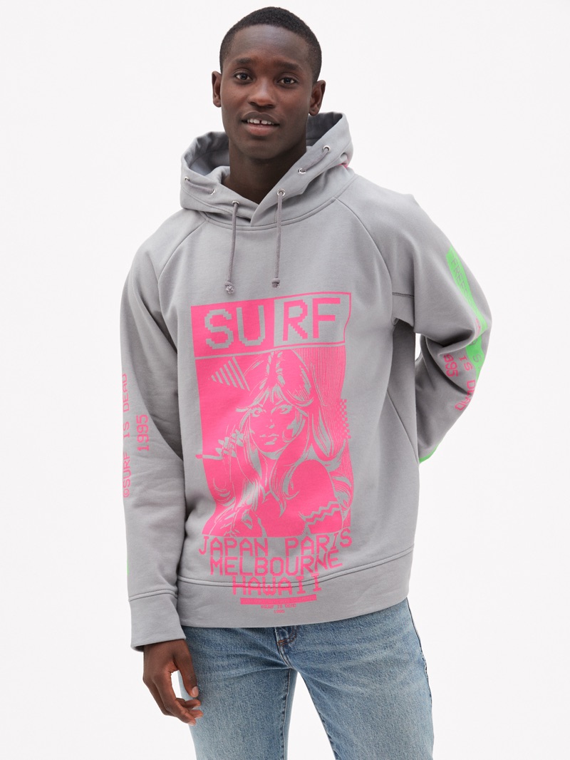 Gap + GQ Surf is Dead Pullover Hoodie