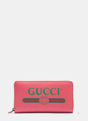 Gucci Print Zip-Around Leather Wallet Gucci Print Zip-Around Leather Wallet
