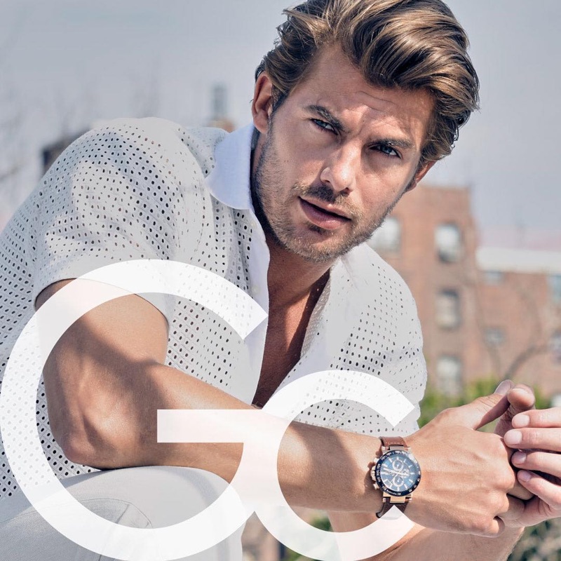 Richard Guaty photographs Jacey Elthalion for GC Watches' fall-winter 2018 campaign.